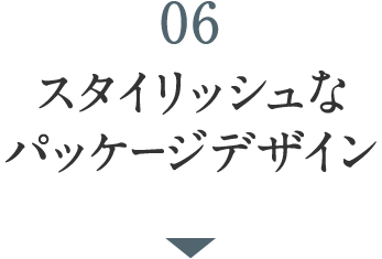 06 スタイリッシュなパッケージデザイン