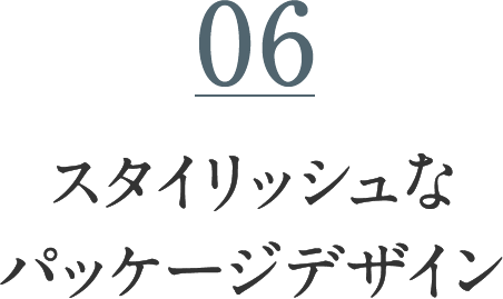 06 スタイリッシュなパッケージデザイン
