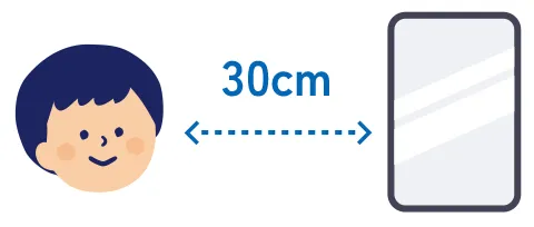 画面と目の距離のイラスト
