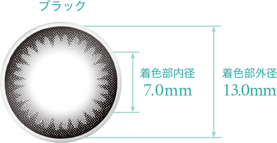 ブラック 着色部内径7.0mm 着色部外径13.0mm